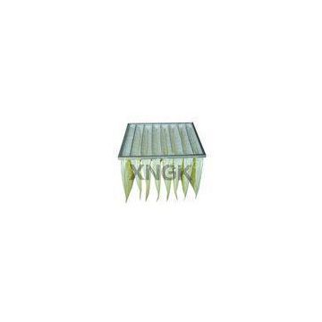 Synthetic Media Pocket Air Filter  V Shape Galvanized Steel Frame