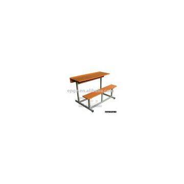 double school desk and chair