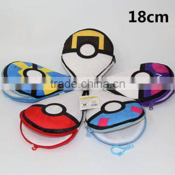 Hot sale Cartoon Designs Pokemon Anime Cute Colorful Plush Purse 5pcs per set