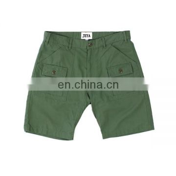 80% Cotton 20% Linen shorts strap loop at waist shorts pants with two front thigh button pockets