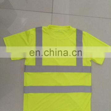 100% polyester short T-shirt birds eye fabric conforms to EN471 Class 2