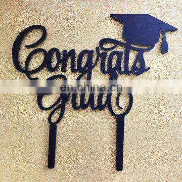 Newest Congrats Grad Acrylic Cake Topper Graduation Cake Topper