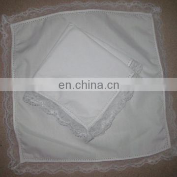 white handkerchief with lace