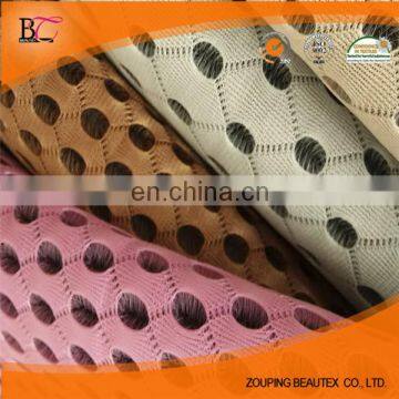 Hot sale soft polyester sandwich mesh fabric for sports shoes