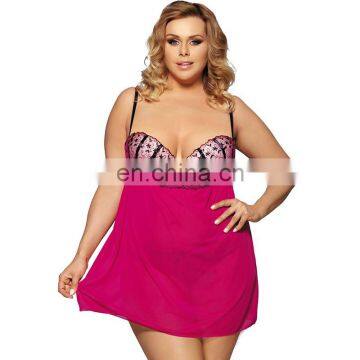 OEM Sexy Transparent Nude Babydoll for Fat Ladies photo-4