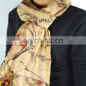 Silk Kantha Scarves Patchwork Kantha Scarf