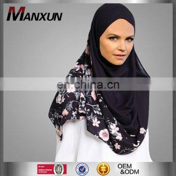 Floral Shawl Fashion 2017 Trend Women Nice Good Color Hot Item Printed Scarves Floral IslamicTudung Hijab Wholesale Scarf