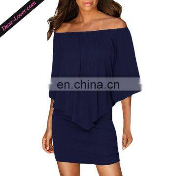 Summer Elegant Women Solid Casual Sexy Mini Dress