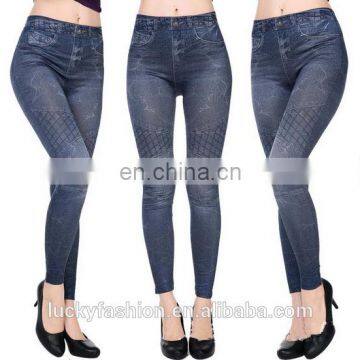 2016 Baiyimo latest fashion design women elastic slim jeans