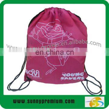 good quality customized polyester drawstring bag