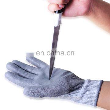Construction Work Gloves Cutting Resistant PU Coated Safety Gloves photo-4