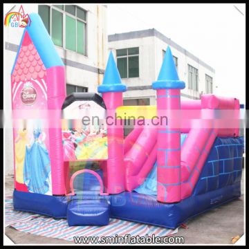 Cute large inflatable princess bouncer house,outdoor jumping castle for kids,pink inflatable bouncy for toddler