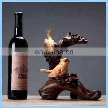 Resin bird Figurine Animal red Wine Rack