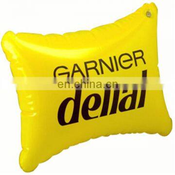 yellow inflatable leisure pillow