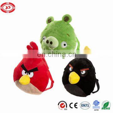 Plush Angry pig animal cute tiny kids backpack toy