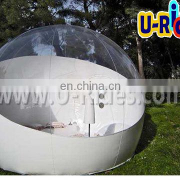 inflatable transparent bubble tent with inflatable tube for outdoor