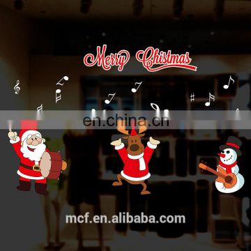 Wholesale christmas ornaments window sticker custom PVC christmas wall sticker for decoration MCH-2464