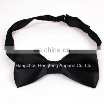 Solid Black Woven Silk Bow Tie high quality MOQ 50pcs