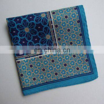 100% pure Silk Printed Pocket Square/Pocket Hankie