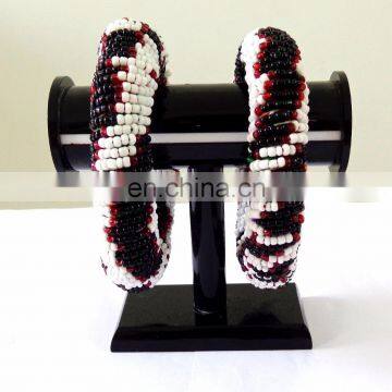 Banjara Bangles+beaded Bangles+glass Beads Bangle+costume Jewelry+belly Dance Bangle+party Wear Bangles+indo Western Bangles photo-3