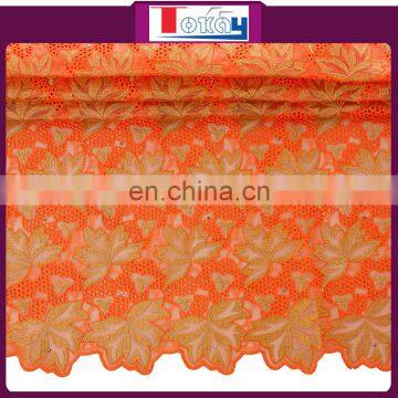 2016 Elegant Super Thin Swiss double Organza Fabrics Lace