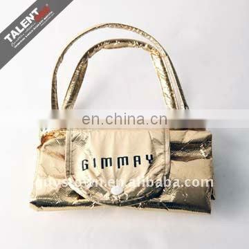 wholesale custom button closure foldable non woven shopping bag