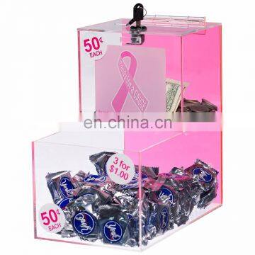 acrylic cardboard display boxes Candy Box with Lock and Key