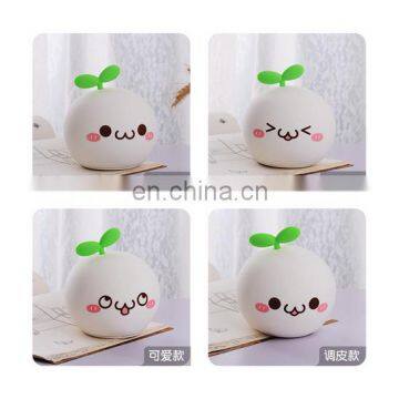 Cartoon Cute Bedside Night Light, Silicone Small Night Light ,7 Color Change Led Night Light for Baby photo-4