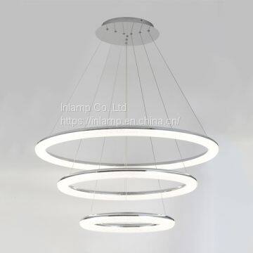 Hot Sale Round LED Three Rings with Mini Crystal Acrylic Shade