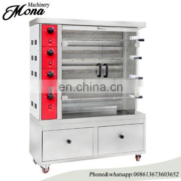 Commercial stainless steel Chicken duck Rotisserie Gas Grill for sale