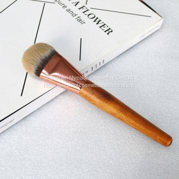 Hot Sale High Quality Flat Foundation Brush Makeup Brush Customized OEM Factory Burlywood photo-2