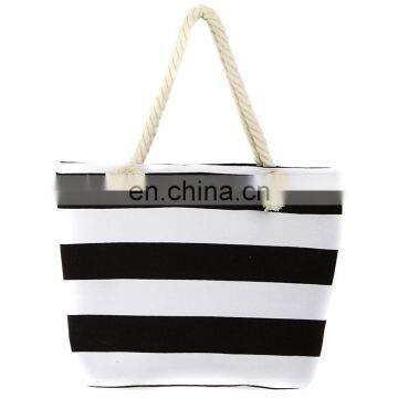 Stripe canvas tote bag waterproof  printed cotton  shopping custom  tote bag gift handbag  beach tote bag