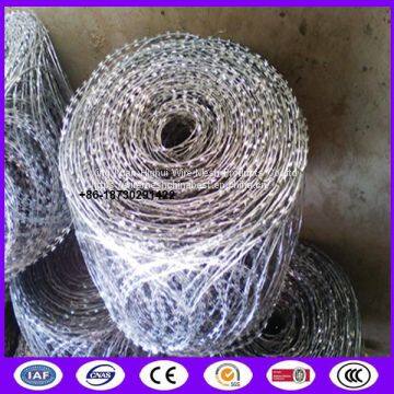 Hot Dip Galvanized BTO 10 Flat Wrap Razor Wire On Fence Top photo-4