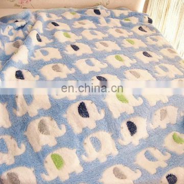 Elephant Holding Coral Fleece Blanket for Babies