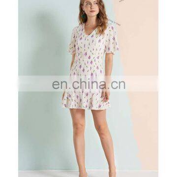 Women Summer High Quality Floral Dress and Lady Dress Wholesale Casual Dress photo-2