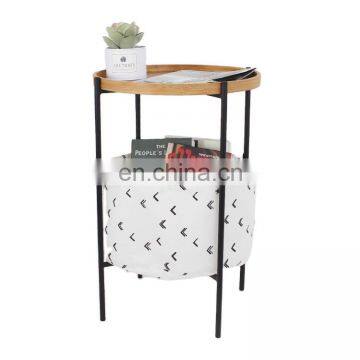 Customized Newest Design Home Storage Metal Round Tea Table With Wooden Lid photo-4