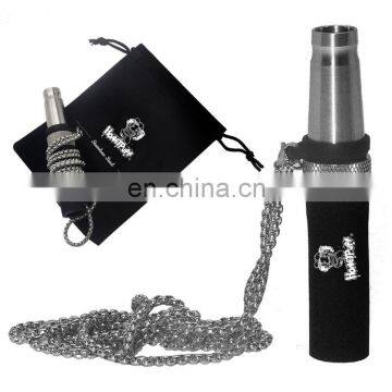 HQP-SY18 HongQiang Arabic Stainless Steel Hookah Mouth Tips Portable Metal Chain Halter Metal Custom Mouth Tips photo-5