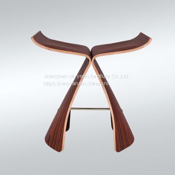 wood walnut veneer side table  Sori Yanagi Butterfly Stoo