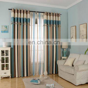 Hot Selling 100% Polyester Ready Made Blackout Window Curtains Rideaux For The Living Room With Attached Valance photo-7