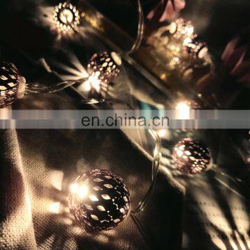 2020 Hot Sale Christmas Decoration Iron Led Fairy Morocco Ball Light Decor For Home Bedroom Indoor Strip Holiday Lighting photo-6