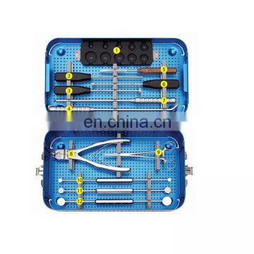 Chinese Manufacture Titanium mesh cage orthopedic surgical Instruments Spine Instrument Set