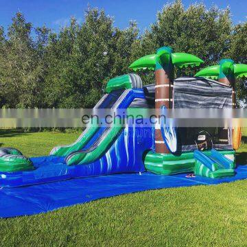 Blue Crush Trampoline Bounce House Water Slides Commercial Inflatable Child Jump Bouncer With Slide photo-2