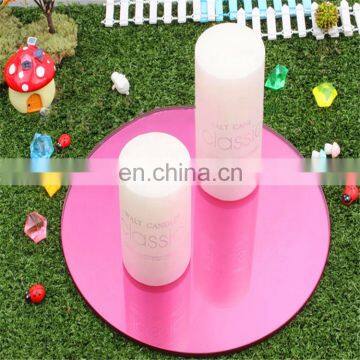 Decorative Beveled Edge Mirror Candle Plate photo-4