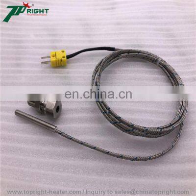 4.5*100mm of Thermocouple K Type With Corrugated Hose Lead Cable Length in 500/1000/1500mm photo-2