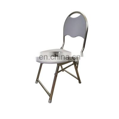 black color metal Commode Chair Folding toilet chair for camping