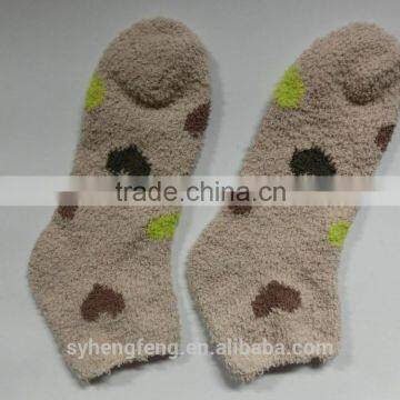 Winter Printed Cotton Velvet Room Socks photo-3