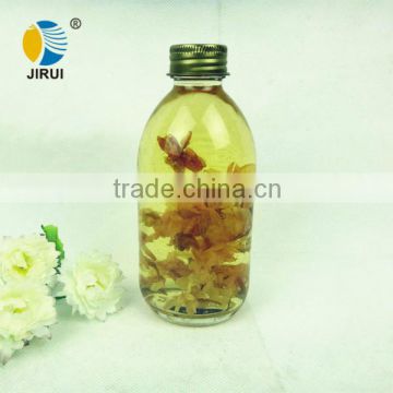 clear glass washing liquid bottle with screw top