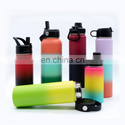 Custom Logo Gradients Stainless Steel Outdoor Stainless Steel Water Bottle,Bpa Free Sports Gym Insulated Water Bottles