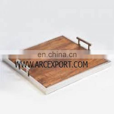 wood & & metal tray