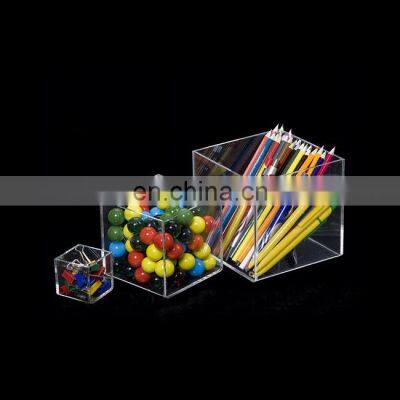 5 sides clear custom acrylic cube display boxes